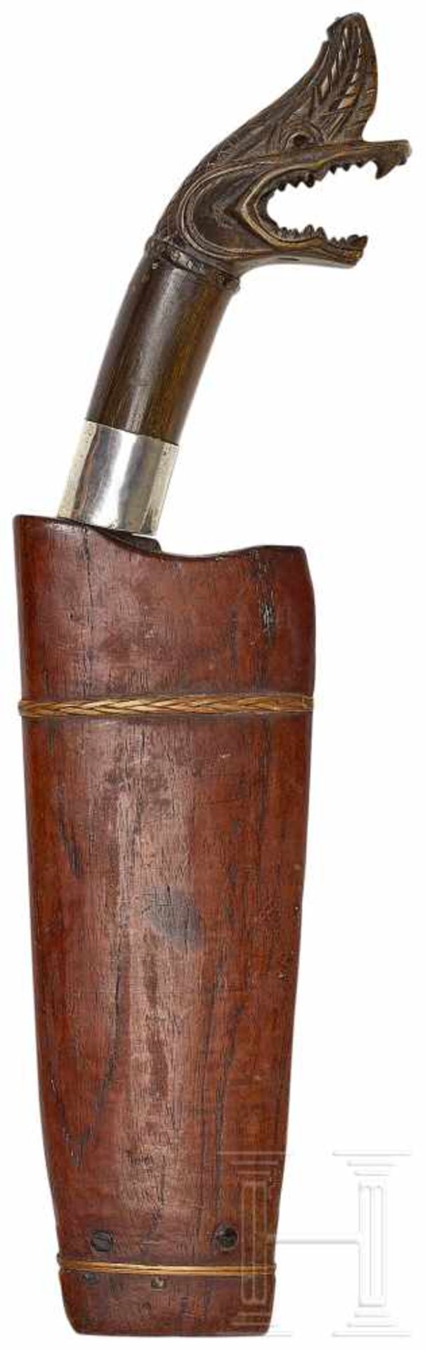 Bendo (Messer zur Ernte der Zuckerrohrpalme), Java, um 1900Kräftige, leicht geschwungene (etwas
