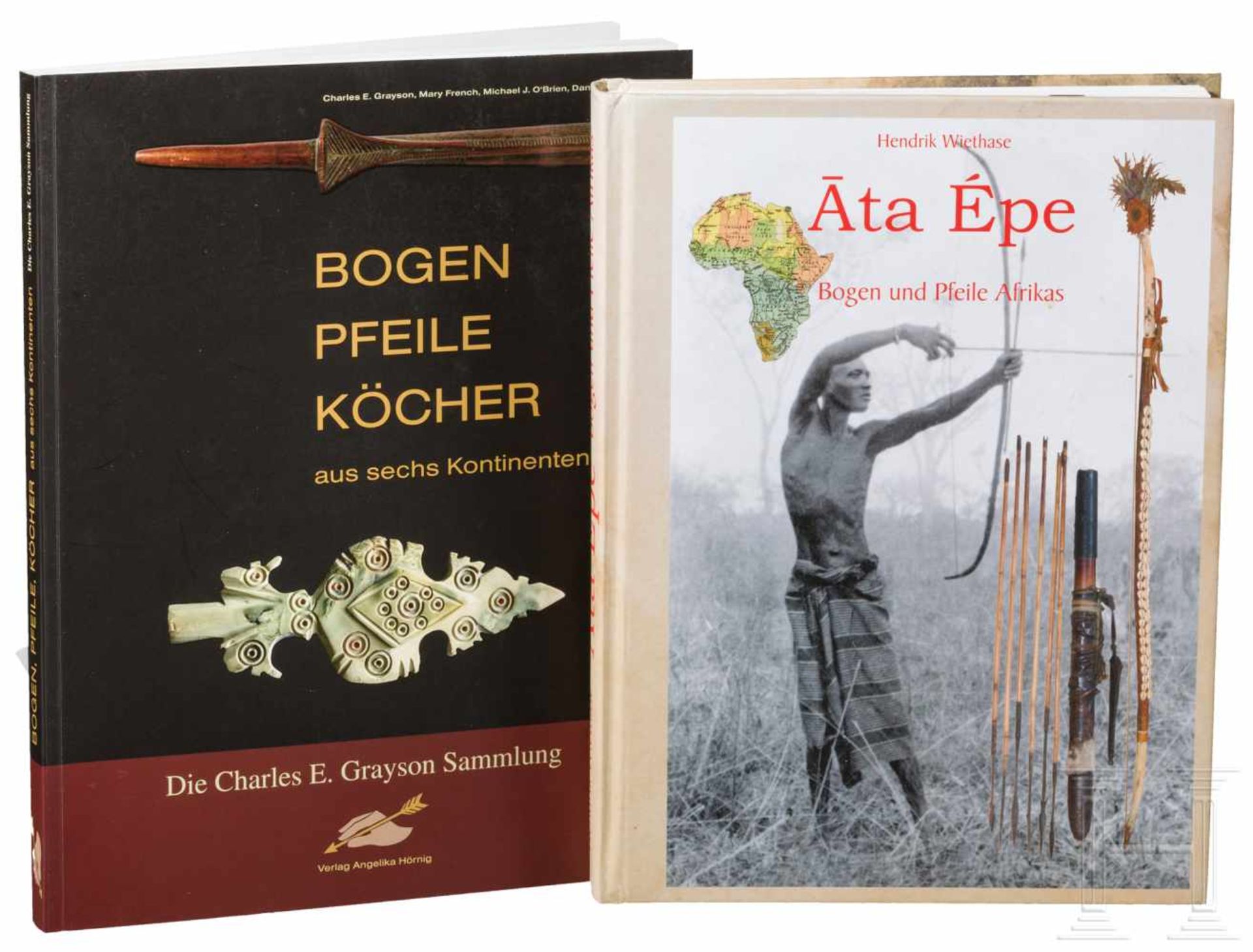 Zwei Bücher über Bogen und PfeileDie Charles E. Grayson Sammlung, "Bogen, Pfeile, Köcher", aus dem