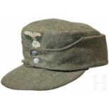 A Waffen SS Field Cap for Enlisted Men/NCO personnelField grey wool with dark grey brushed cotton