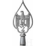 An Army Standard FinialPolished cast aluminium alloy, slightly conical shaft, lower end with two