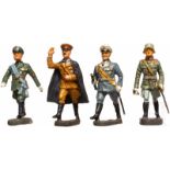 Konvolut Elastolin - Hitler, Göring, Blomberg, Mussolini7 cm-Serie, Masseausführung, 30er Jahre. GFM