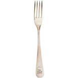 Adolf Hitler - a Lunch Fork from his Personal Silver ServiceSo called "informal pattern" with raised