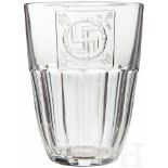 Adolf Hitler - a Glass from his Personal Aircraft Table ServiceLead crystal, the lower half faceted,