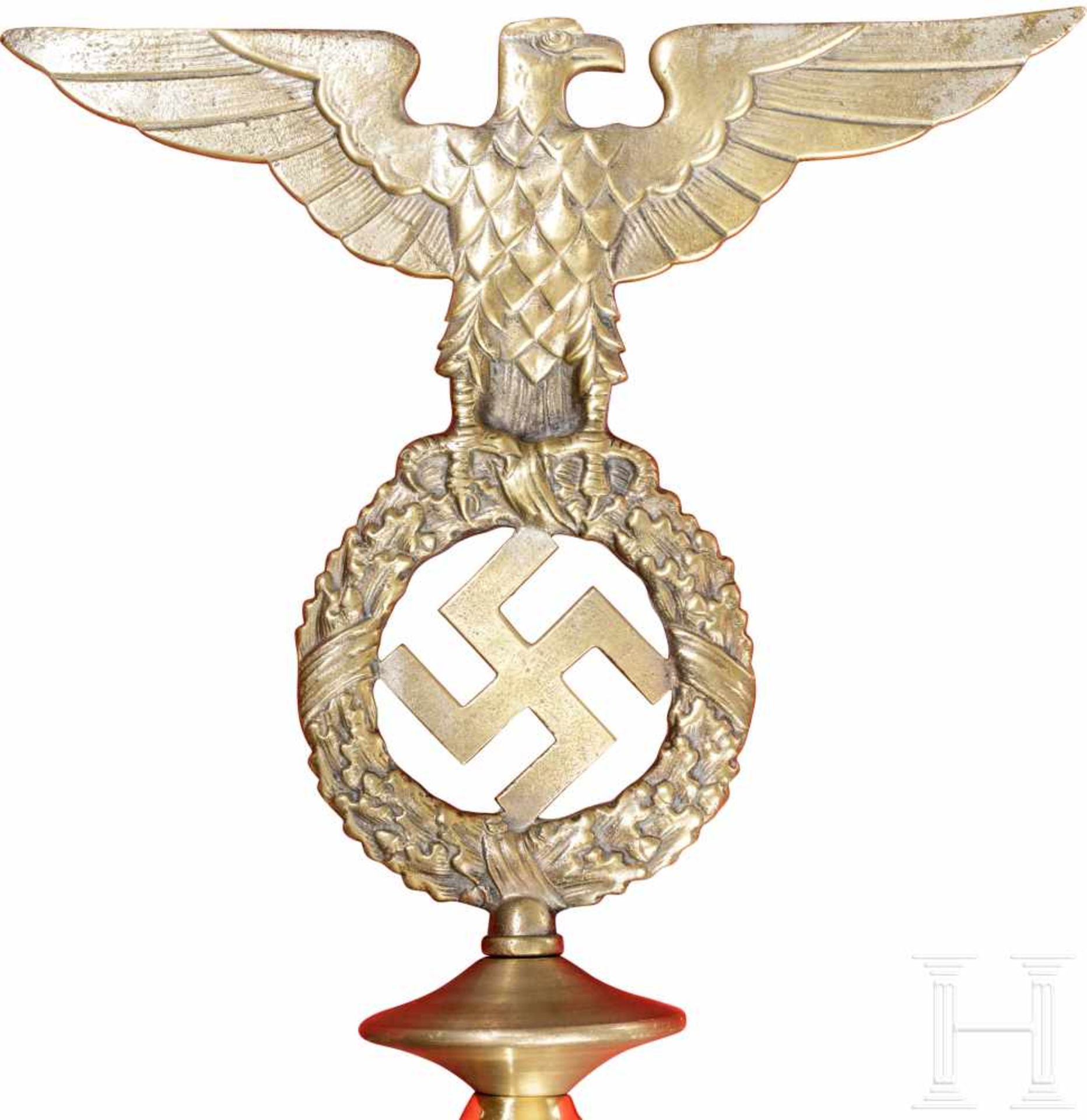 Fahne der NSDAP Kreisleitung in Beckum, Ahlen, WestfalenSchweres rotes Fahnenleinen mit - Bild 3 aus 3