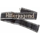 Ärmelband "Hitlerjugend" für Unterführer und Mannschaften der 12. SS-Panzer-DivisionSog. "RZM"-