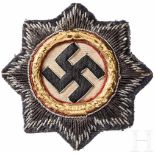 Deutsches Kreuz in Gold - Stoffausführung für LuftwaffenangehörigeFarbig/silbern gestickte