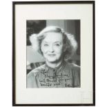 Bette Davis Autographed PhotoFramed photograph of Hollywood movie star Bette Davis signed with