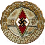 Nadel des Deutschen Jugendmeisters in Silber bei den Kampfspielen 1942Buntmetall versilbert mit