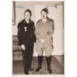 SS-Brigadeführer Ulrich Graf - Adolf Hitler, Foto mit UnterschriftHoffmann-Foto anlässlich eines