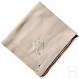 Adolf Hitler - a Napkin from the Informal Personal Table ServiceCream colour cloth linen napkin with