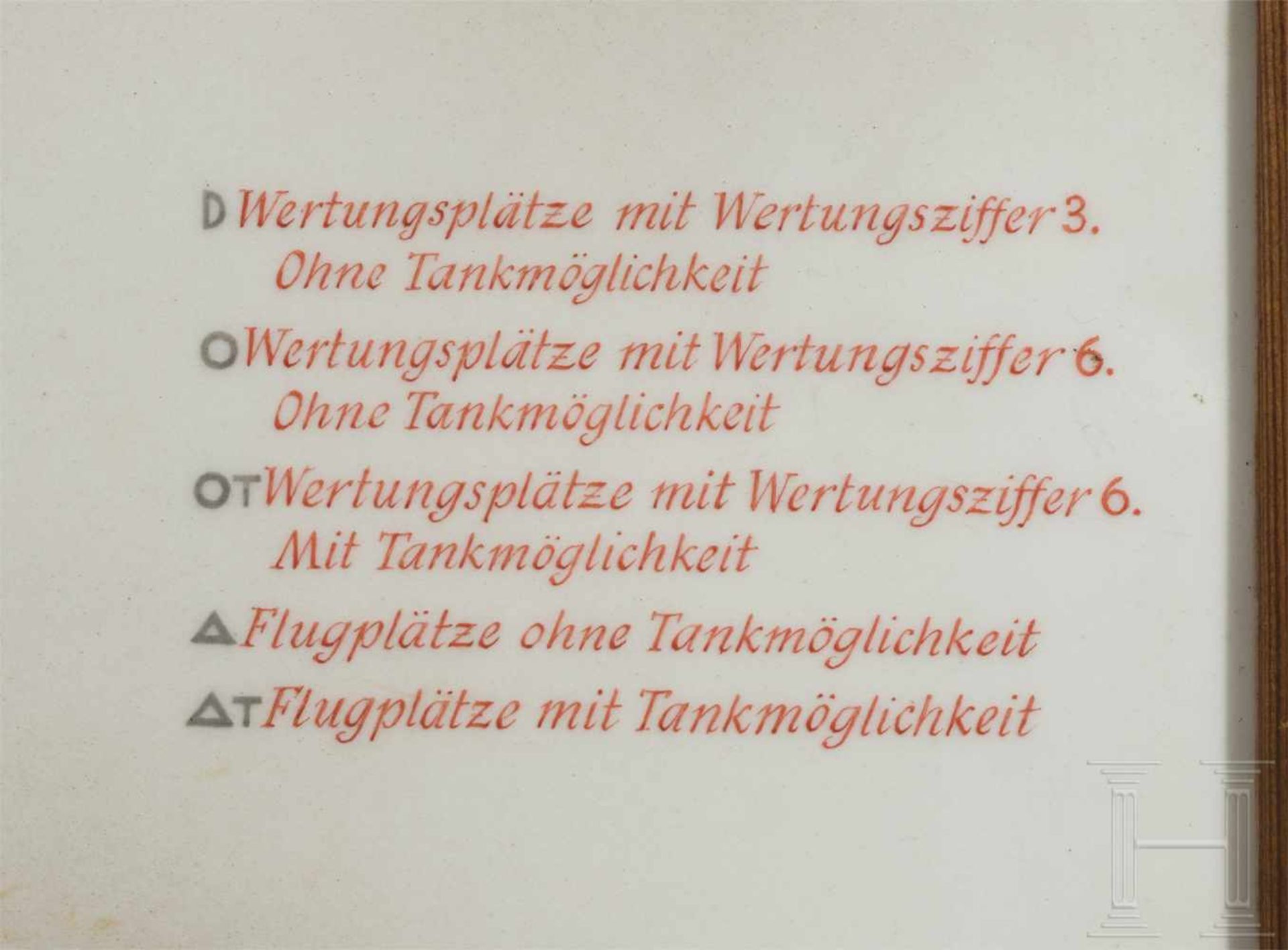 Hermann Göring - große KPM-Platte "Ehrenpreis Deutschlandflug 1937"Porzellan, farbig gefasst, - Bild 4 aus 6