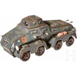 A Tipp & Co. Eight Wheel Panzer Reconnaissance VehicleTin lithographed, missing original antenna and
