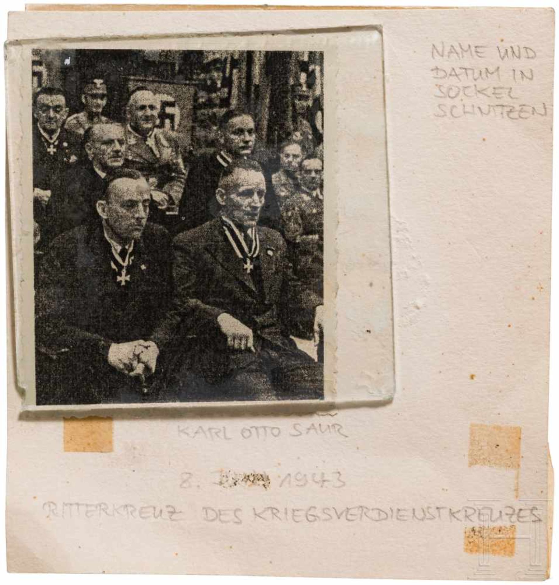 Karl-Otto Saur (1902 - 1966) - in Holz geschnitzte Portraitbüste des Staatssekretärs im - Bild 5 aus 5