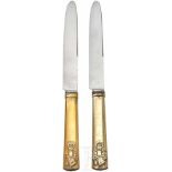 Hermann Göring - Silverware from his Personal Table ServiceTwo dinner knives, gilded handles, with