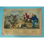 1831 Reform: a hand coloured engraving published by J. Fairburn May 6 entitled ‘The Rat Hunt or John