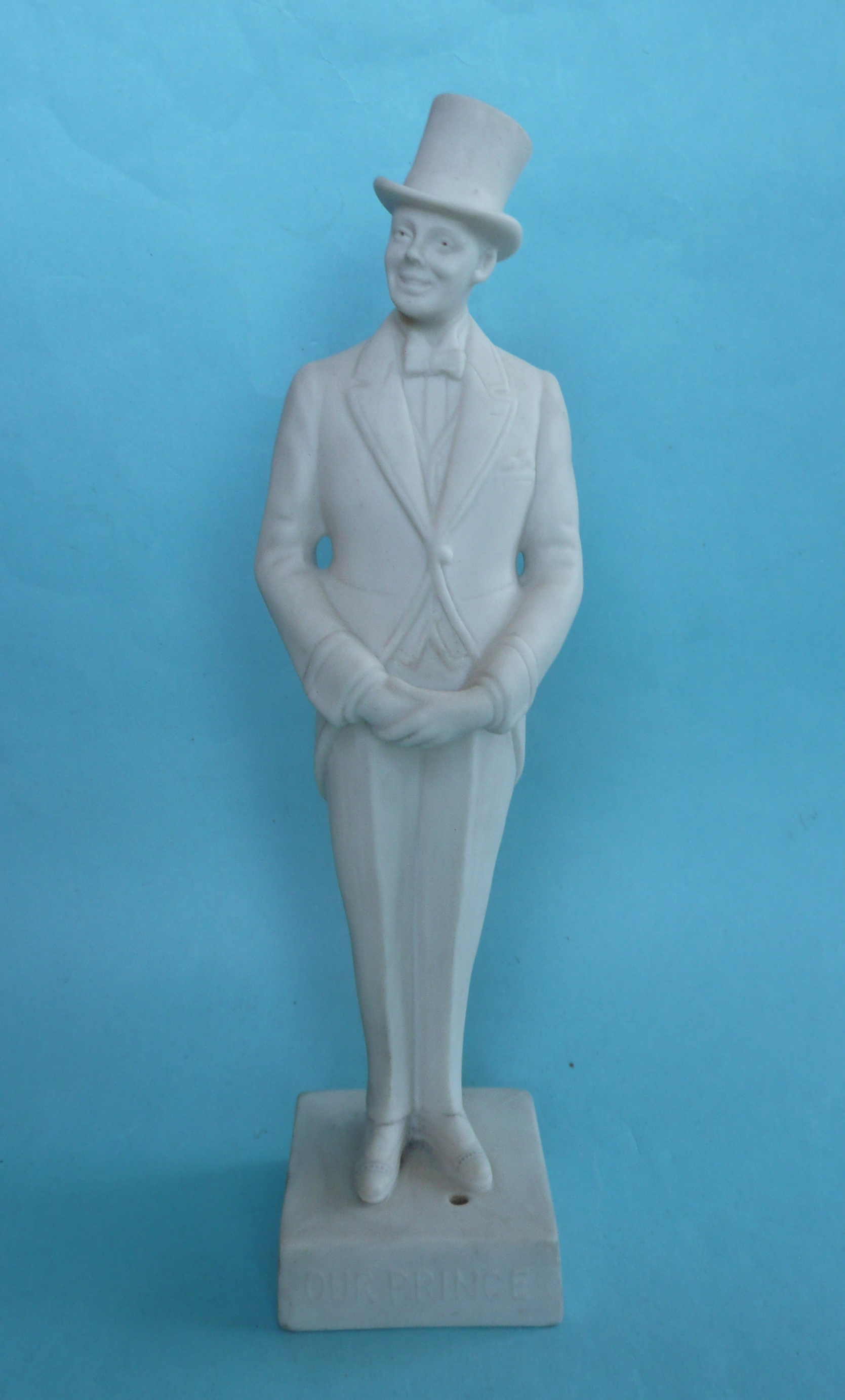 1922 Edward Prince of Wales: a parian standing figure entitled ‘Our Prince’, the reverse incised