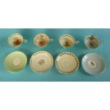 World War II: four Paragon Patriotic Series cups and saucers including RAF, RCA and shields of the