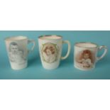 Princesses Elizabeth and Margaret: a Paragon mug with portrait after Marcus Adams, another,