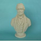 1850 Sir Robert Peel: a good white parian portrait bust after James S. Westmacott inscribed and