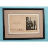 1942 George VI and Elizabeth: a Christmas card with monochrome photograph depicting the Royal