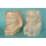 An Ashstead pottery jug by Percy Metcalfe depicting Lloyd George, 182mm and another depicting