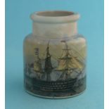 The Fleet at Anchor (72) (pot lid, potlid, prattware)