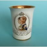 1937 Coronation: a Minton porcelain beaker (commemorative, commemorate, royal)