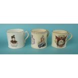 1901 in Memoriam: Three mugs (3) (commemorative, commemorate, royal)