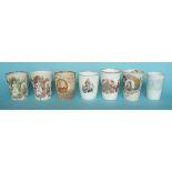 1897 Jubilee: seven various beakers (7) (commemorative, commemorate, royal)