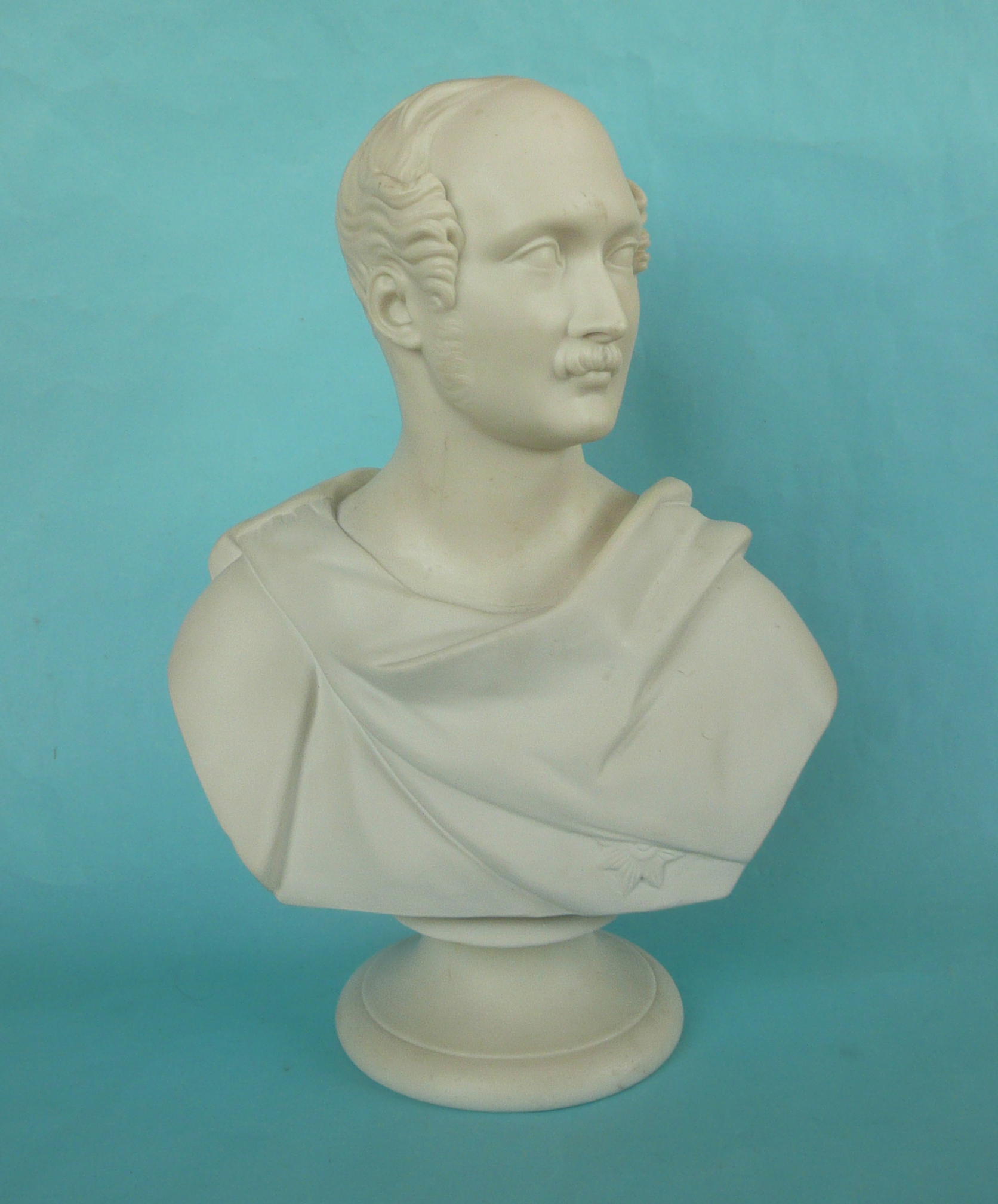 Prince Albert: a white parian portrait bust by Kerr & Co, 345mm, restored * See Parian Phenomenon,