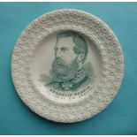 Frederick William of Prussia: a nursery plate printed in green with a named portrait, circa 1861 *