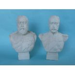 A white parian portrait bust of Edward VII by Robinson & Leadbeater after W.C. Lawton dated 1901,