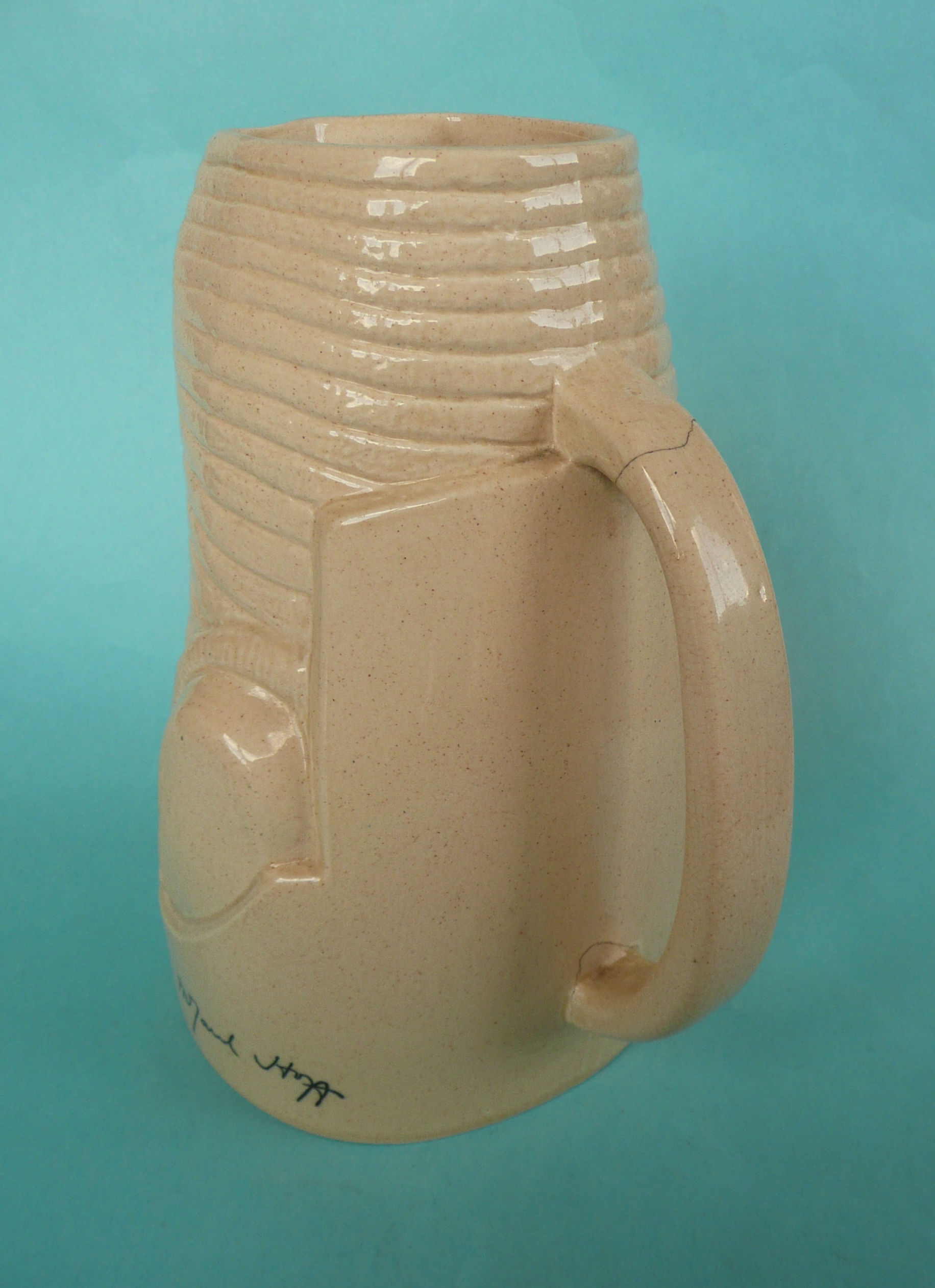 Sir Douglas McGarel Hogg: an Ashstead pottery jug by Percy Metcalfe moulded with name and printed - Image 2 of 2