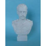Duke of Clarence: a good white parian portrait bust by Robinson & Leadbeater impressed with name and