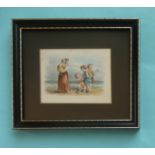 A Sea Shore Study (393) framed, the reverse affixed with a red typed label signed by A. Ball and