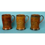 A good Crown Devon musical mug to play Tavern in the Town, 134mm, another similar mug reverse