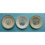 1863 Wedding: three various side plates (3) (commemorative, commemorate, royal)