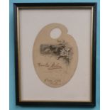 Princess Helena: a new year card in the shape of an artist’s palette ink signed ‘Auntie Helen to