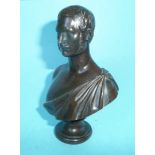 Prince Albert: a good small bronze portrait bust signed on the reverse C. Marochetti, circa 1851,