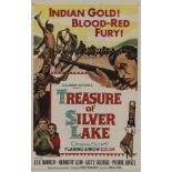 Sehr seltenes Filmplakat "The Treasure of the Silver Lake", USA, 1962, im Format DIN A0zum Film "Der