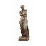 Henry Luppens, die Venus von Milo nach antikem Vorbild, patinierte Bronze um 1900, imStand sign. "H.