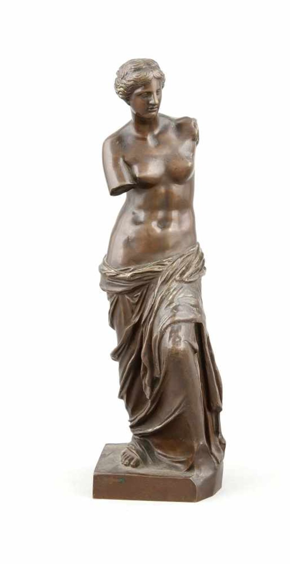 Henry Luppens, die Venus von Milo nach antikem Vorbild, patinierte Bronze um 1900, imStand sign. "H.