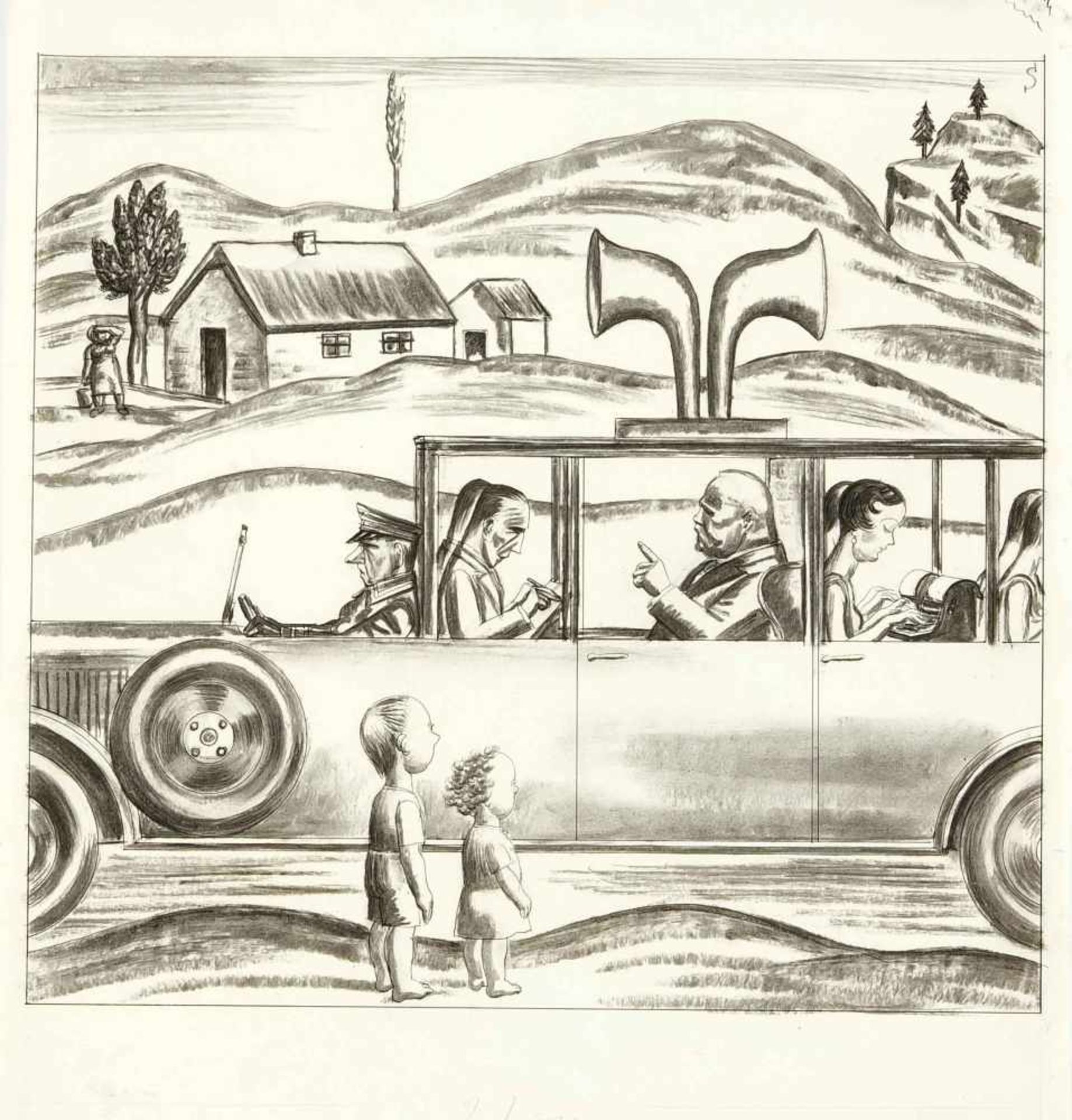 Erich Schilling (1885-1945), deutscher Zeichner und Karikaturist, war neben Karl Arnoldder - Image 2 of 2