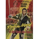 Ein seltenes Filmplakat aus Deutschland, in DIN A1 zu "Robin Hood in der Stadt des Todes"und der