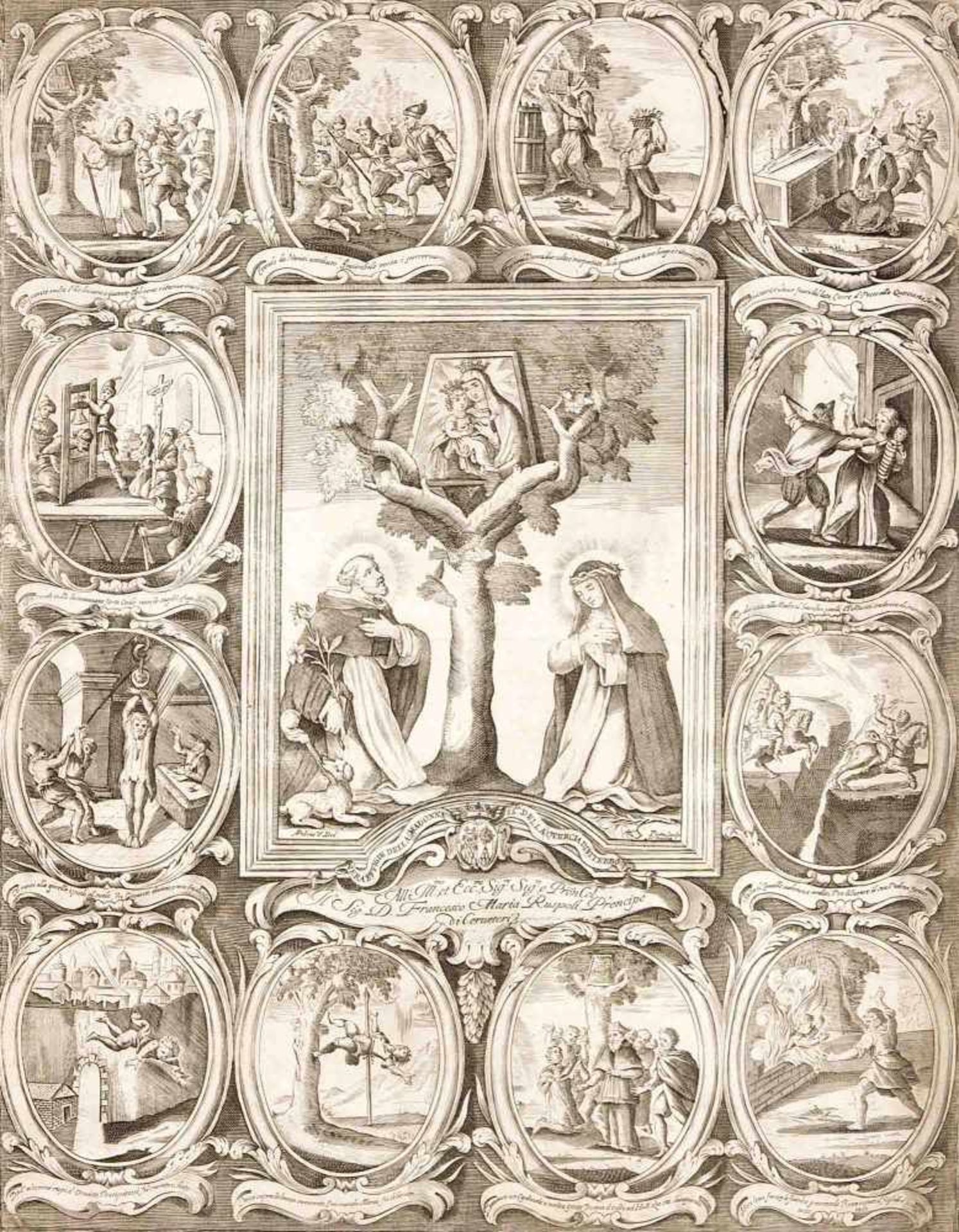Italienisches Gnadenbild um 1700, Portio nach A. Palina, "Santa Maria della Quercia"sogenannte