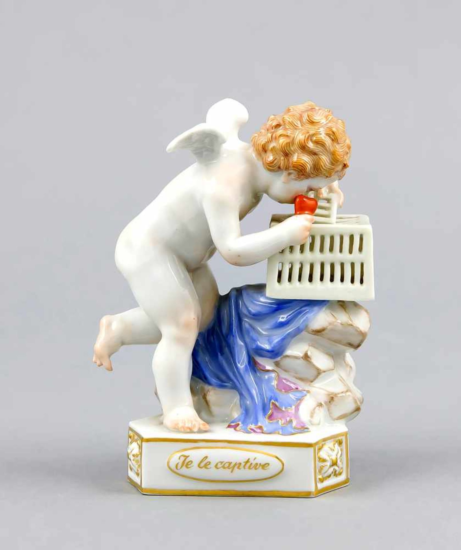 Amorette, Meissen, Marke nach 1934, 1. W., Entwurf Michel Victor Acier im Jahr 1777,Modellnr. F 15