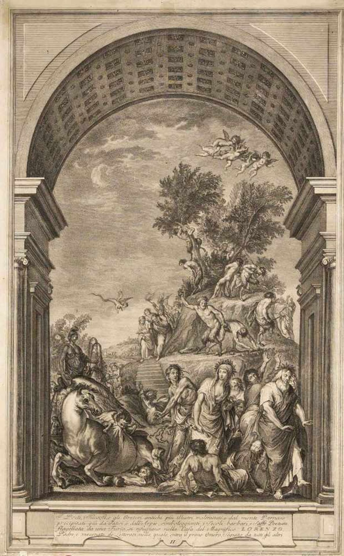 Johann Gottfried Seutter (1717-1800), nach Giovanni da san Giovanni (1592-1636), "Diebarbarischen