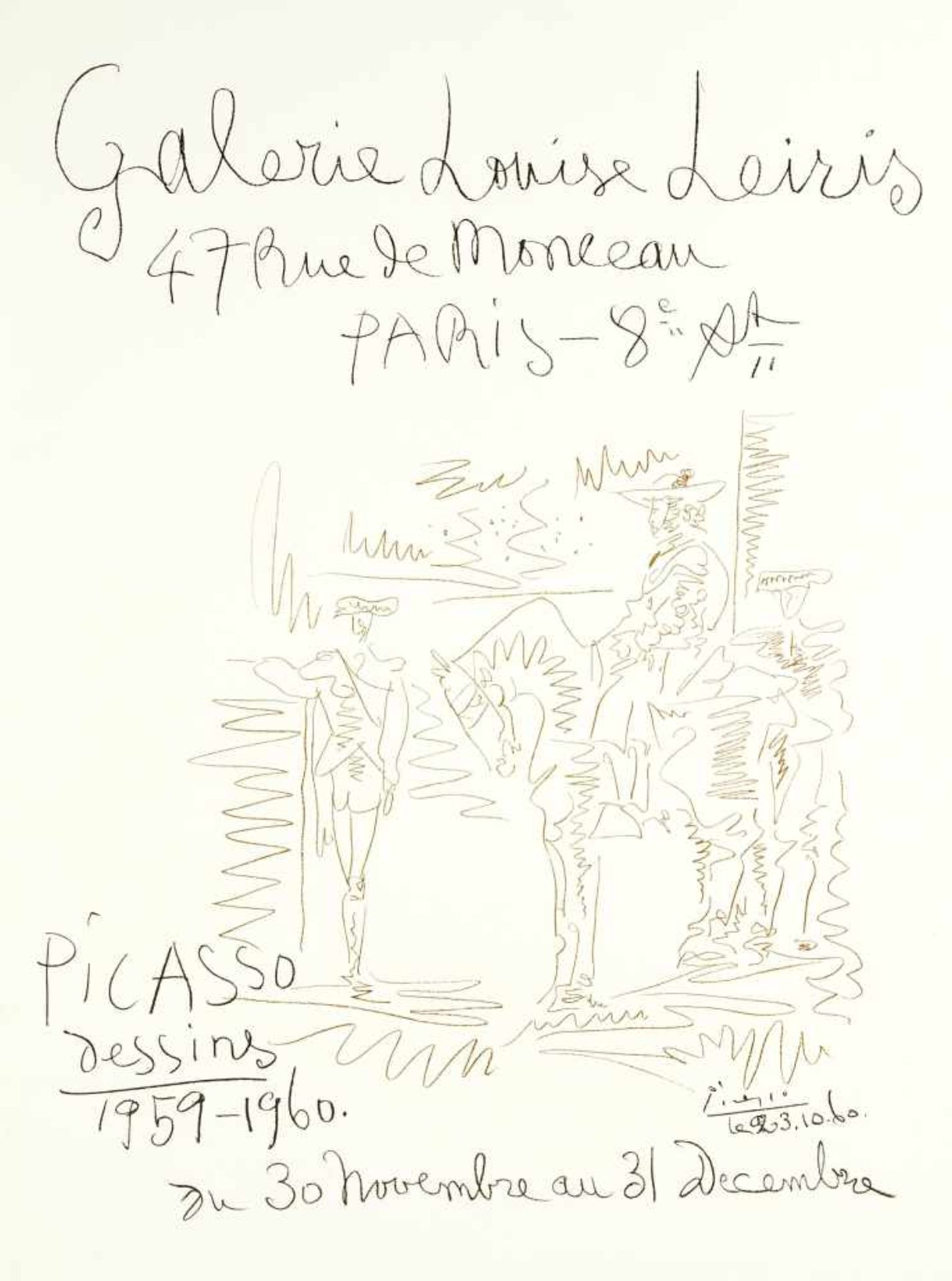 Pablo Picasso (1881-1973) nach, Konvolut von drei Ausstellungsplakaten der 1960er Jahre,"Sala - Image 2 of 3