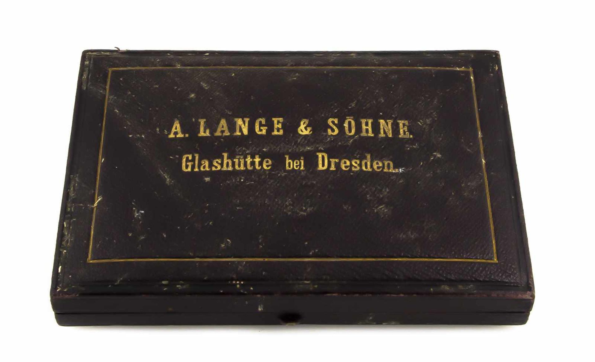 A.Lange & Söhne, Glashütte bei Dresden, Herrensprungdeckeltaschenuhr, GG 750/000, 3Deckel, weißes - Bild 5 aus 5