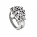 Brillant-Ring WG 585/000 mit 24 Brillanten, zus. 1,4 ct TW/VS-SI, RG 53, 8,5 gBrilliant ring WG